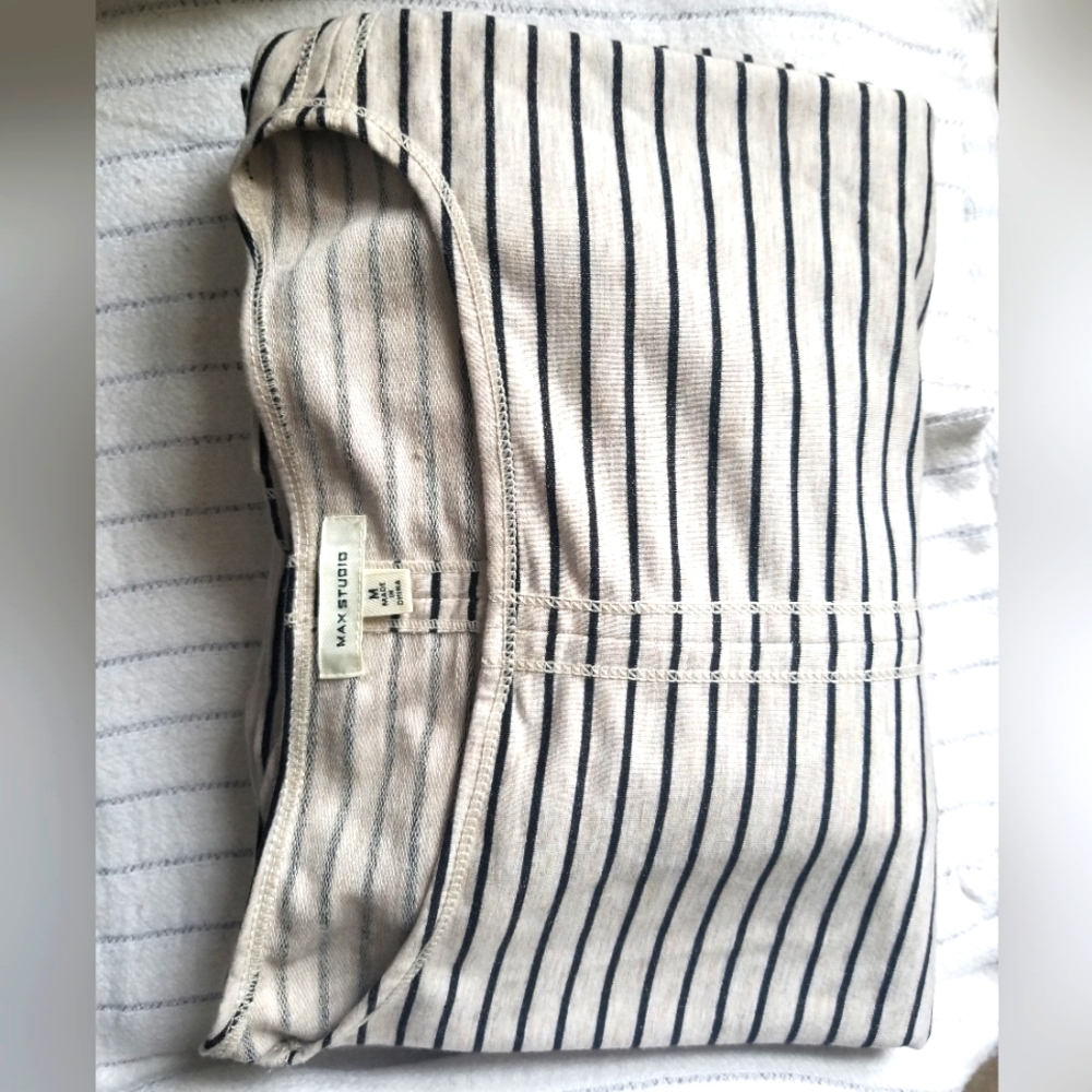 Max Studio Striped Boat neck dress